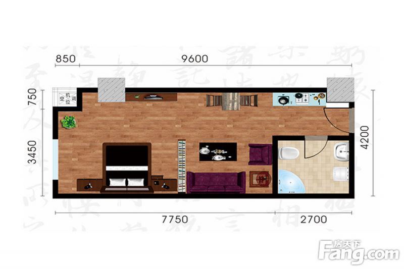 包头装修方案包头和悦大厦60.39㎡