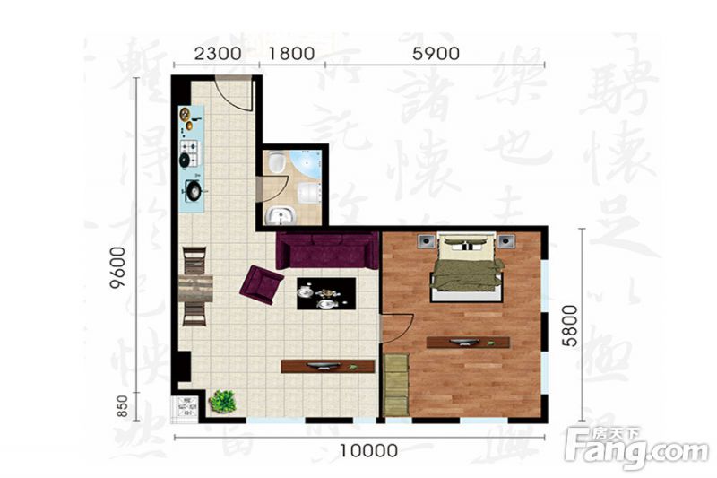 包头装修方案包头和悦大厦102.25㎡