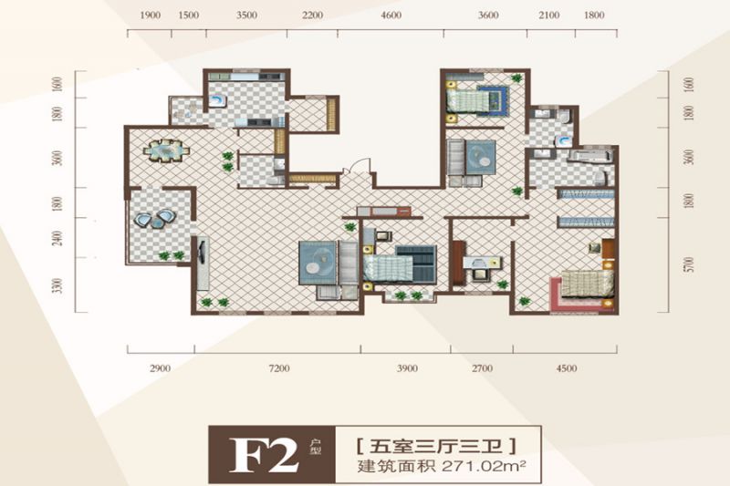 包头装修方案包头滨河风景271.02㎡