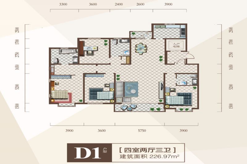 包头装修方案包头滨河风景226.97㎡