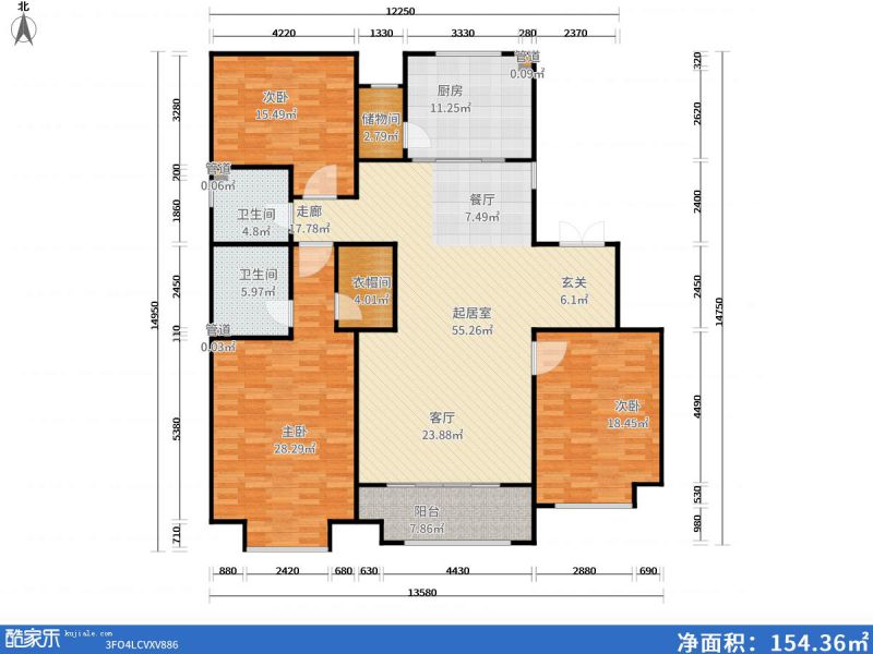 包头装修方案包头总部经济园206㎡