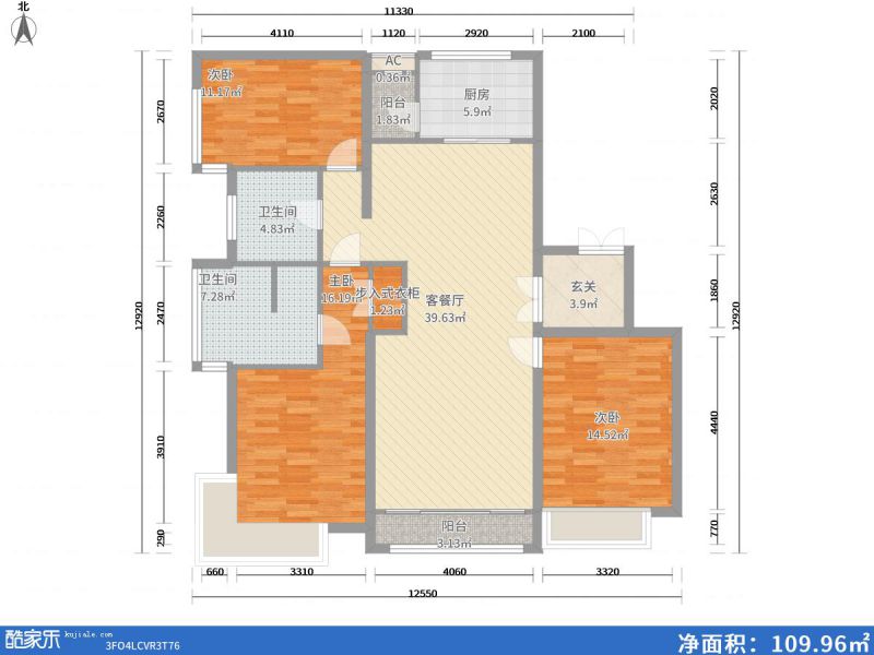 包头装修方案包头总部经济园二期155㎡